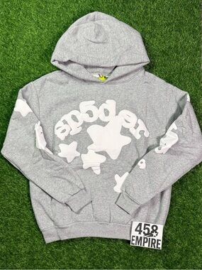Sp5der Graphic Hoodie ‘Grey & White’